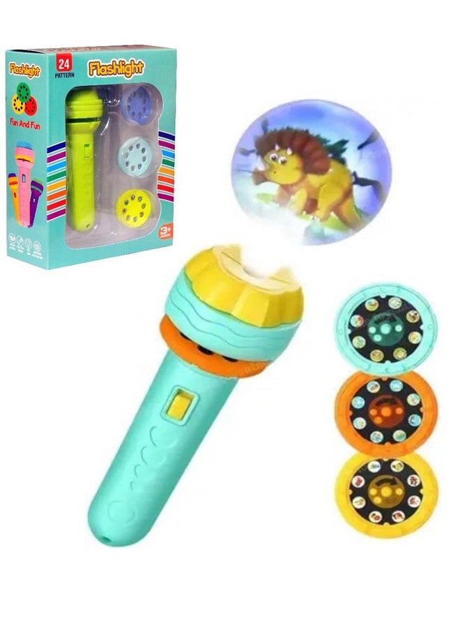 Braintastic مصباح يدوي مزود بجهاز عرض Braintastic مع 24 صورة مختلفة و3 أقراص عرض، ضوء تعليمي ممتع قبل النوم للأطفال، (PO1) - Image 1